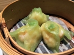 wasabi prawn dumplings at pearl liang