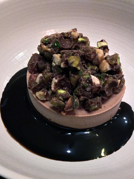 fruit and nut chocolate parfait at tredwells