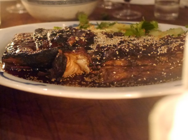 barbecued pork belly at smoking goat london soho