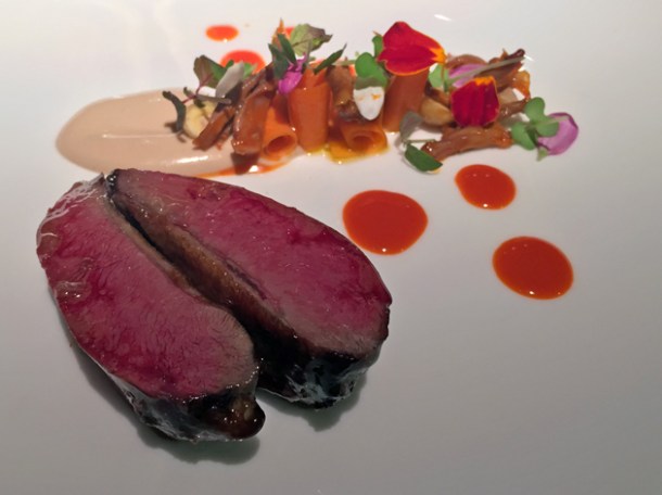 pigeon and carrots at pipero al rex