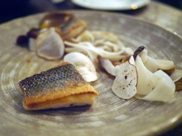 sea bass with salsify and chanterelles at the manor clapham