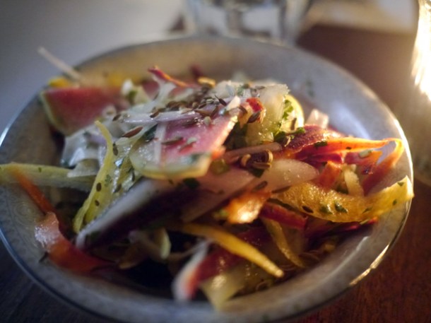 carrots and watermelon radishes at blacklock
