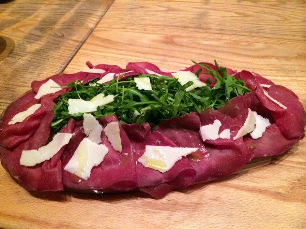 bresaola and parmesan at in parma