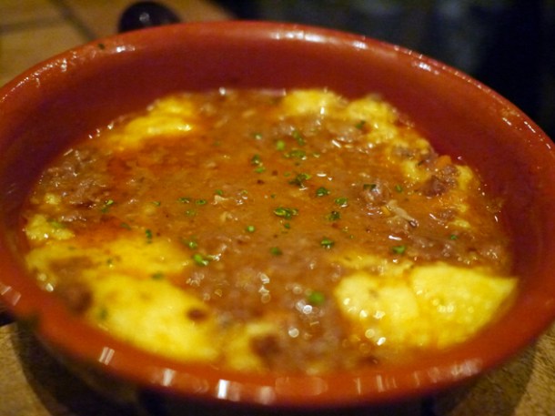 polenta with ragu at in parma