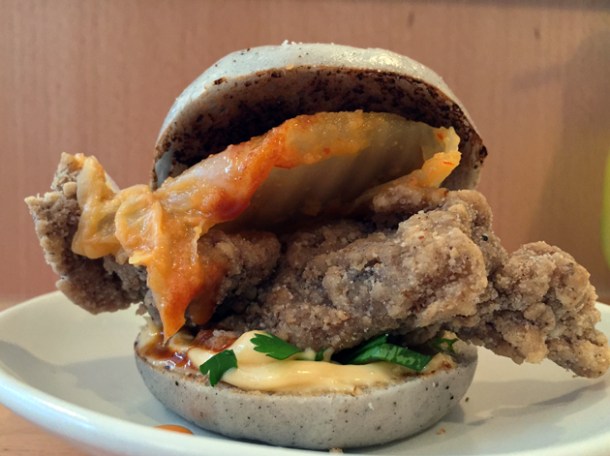 fried chicken gua bao at bao
