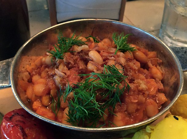 beans with lamb neck at berber and q