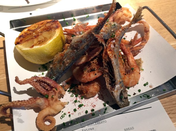 crispy fried fish at morada brindisa asador