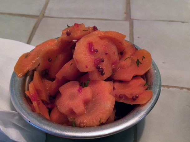 pickled carrots at berber and q