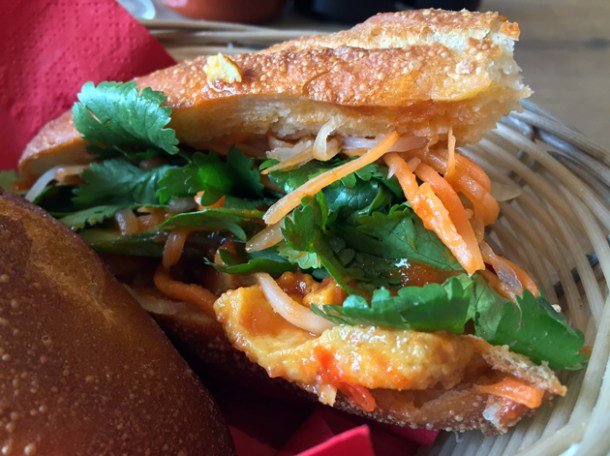 tofu baguette at cyclo