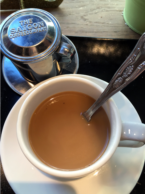 Vietnamese coffee at bun cha hoxton