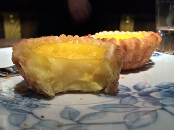 egg tart at the duck and rice