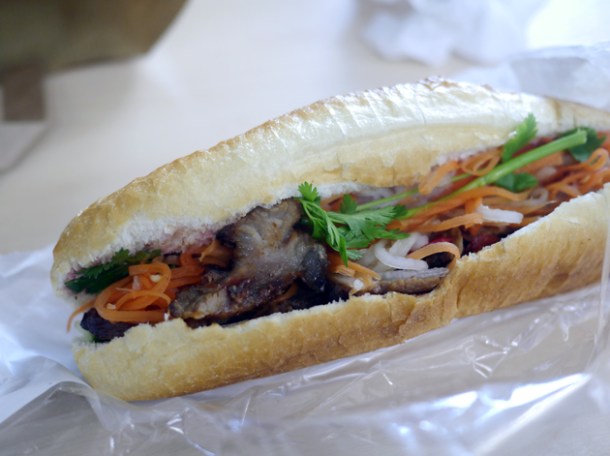 bbq pork vietnamese baguette from banh mi town
