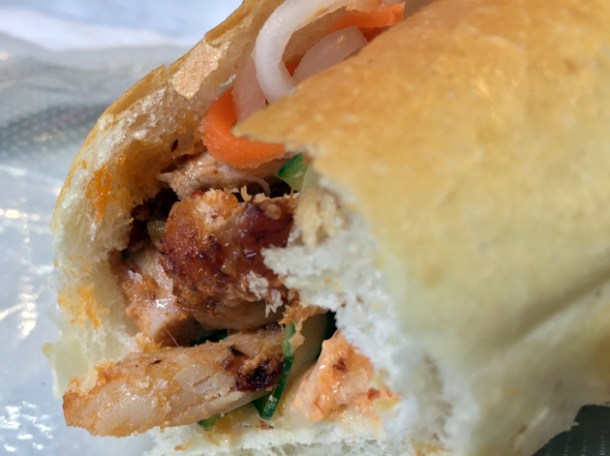chilli chicken banh mi at hop