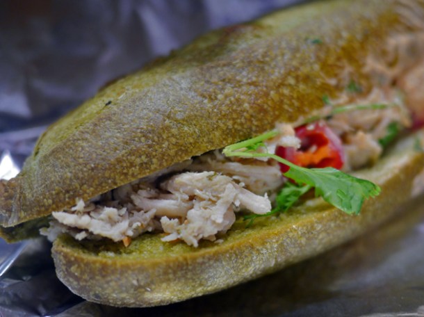 lemongrass chicken banh mi from moba