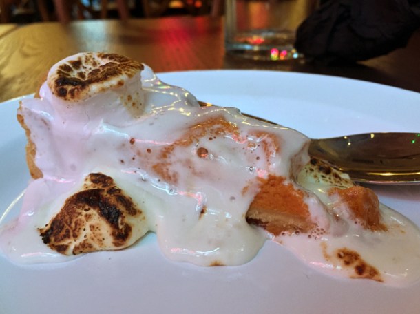 marshmallow sweet potato pie at red's true barbecue shoreditch
