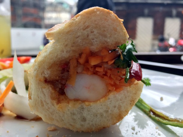 prawn banh mi at caphe pho