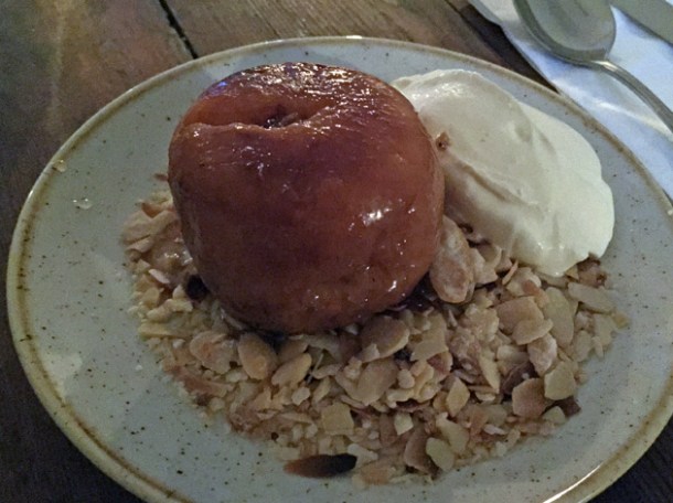 roasted peach pudding at rök