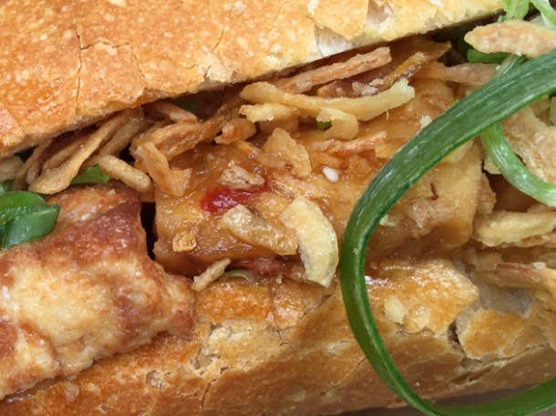 tofu and vegetable banh mi from little viet kitchen