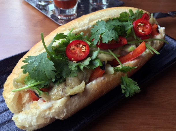 vegetable banh mi at house of ho