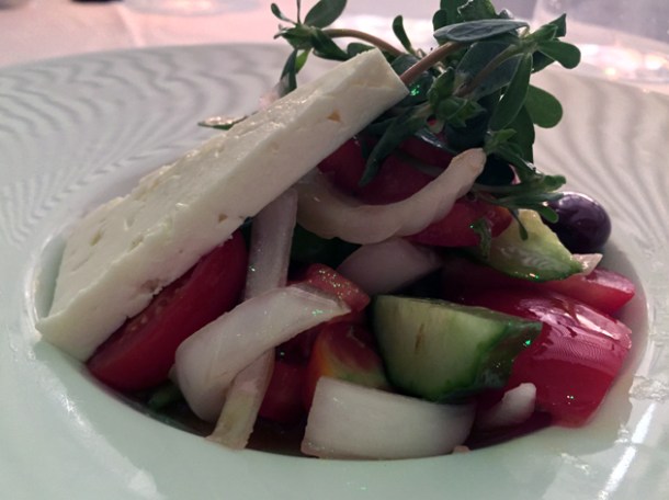 greek salad at milos london
