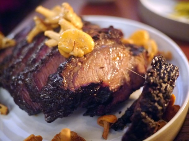 ox cheek with porcini mushrooms at shotgun