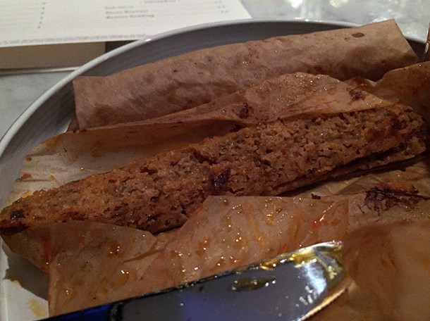 unwrapped tamale at Shotgun