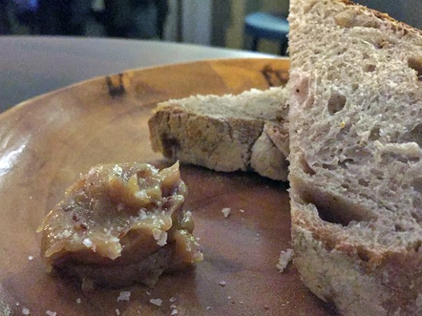 mejool date butter and bread at oklava