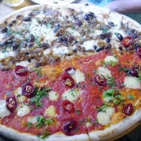 Homeslice Fitzrovia review – cheap and huge Tottenham Court Road&nbsp;pizzas