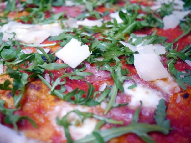 salami pizza at homeslice