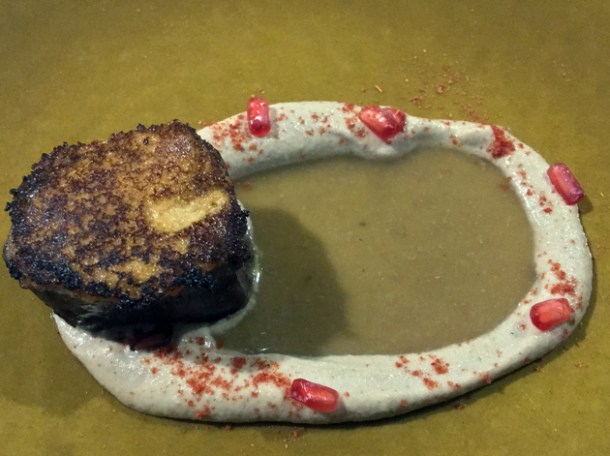 rare venison with pomegranate at biko