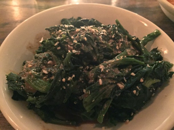 sesame spinach at mr bao