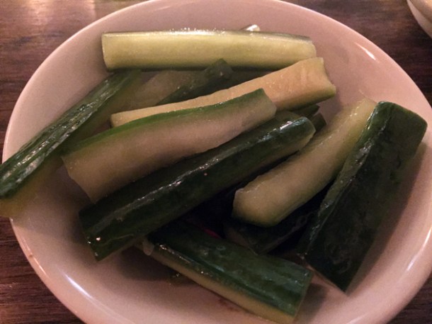 smacked cucumber at mr bao