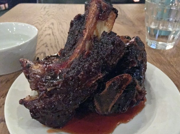 caramel ribs at pitt cue devonshire square