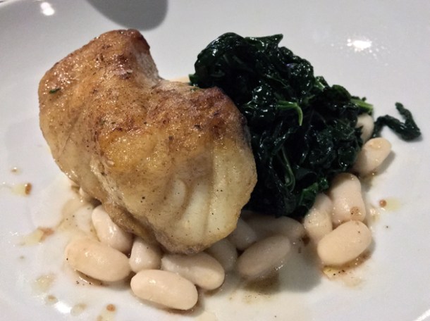 monkfish with beans at osteria barbican