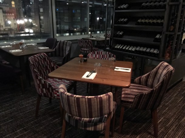tables and seats at osteria barbican