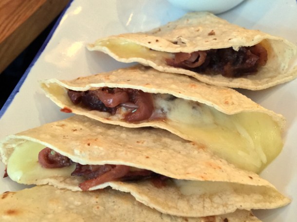 hibiscus quesadilla at santo remedio