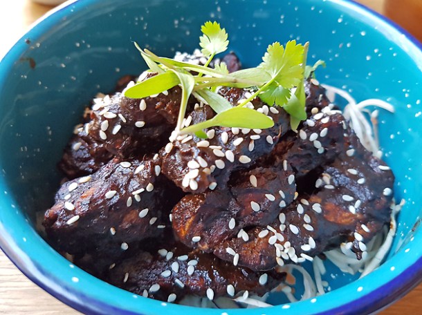 mole chicken wings at santo remedio