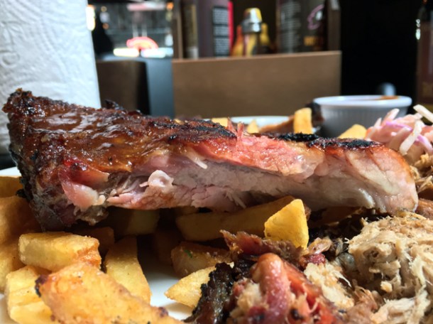 baby back ribs and fries at bodean's covent garden