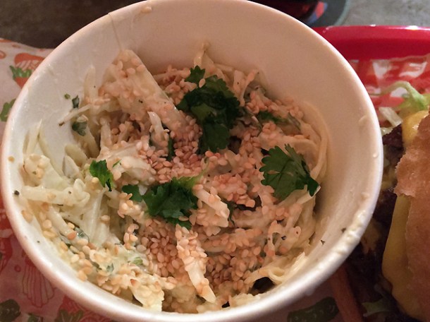 coleslaw at burgerac's burgershack at the social