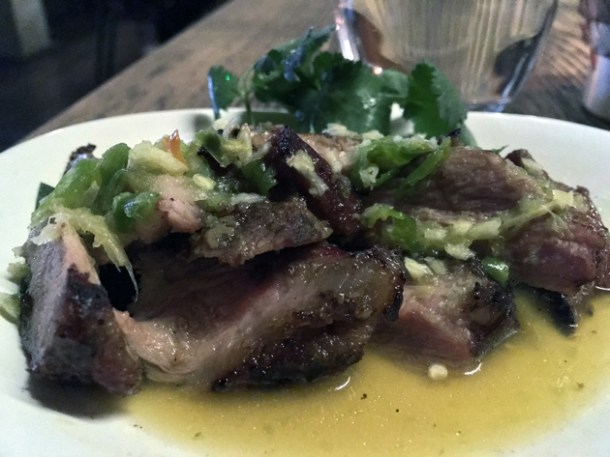 grilled pork neck at som saa
