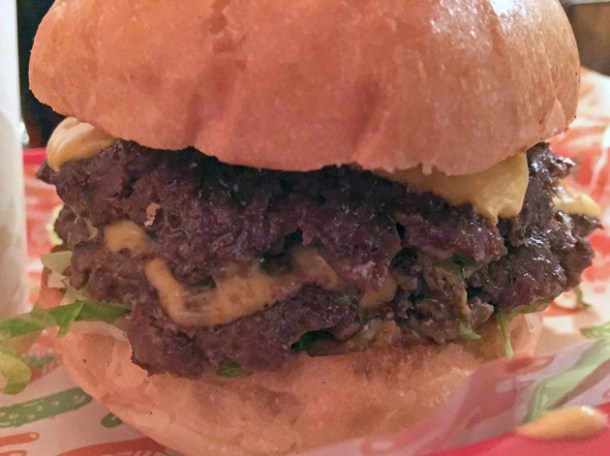 hubba hubba double cheeseburger at burgerac's burgershack at the social