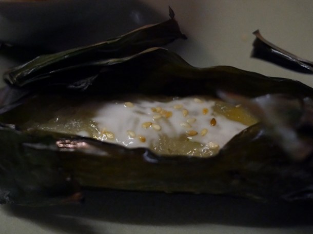 poached jackfruit grilled rice at som saa the city