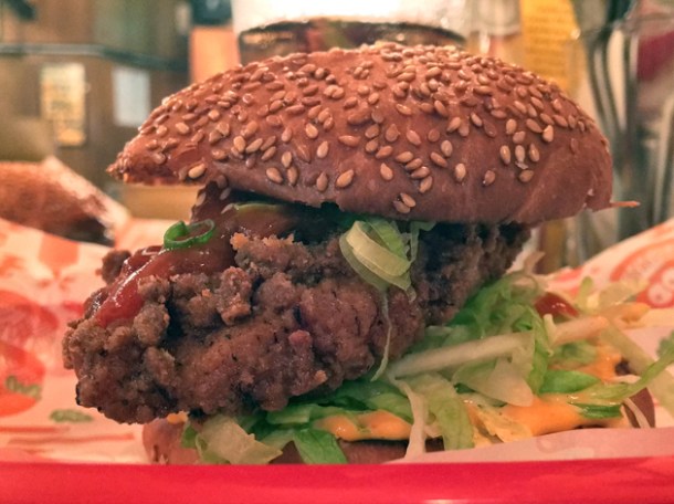 southern seoul chickenshack chicken burger at burgerac's burgershack at the social