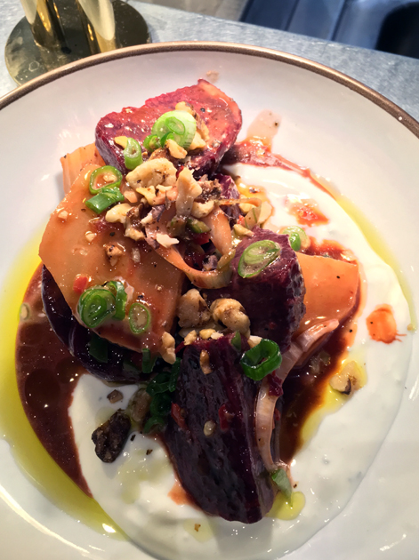 beetroot salad at the barbary