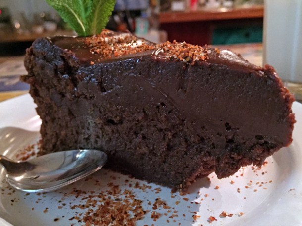 chocolate cake at casa morita
