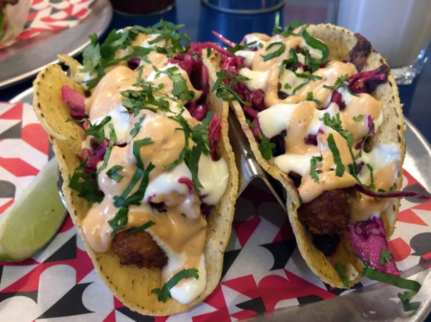 cod tacos at df mexico tottenham court road