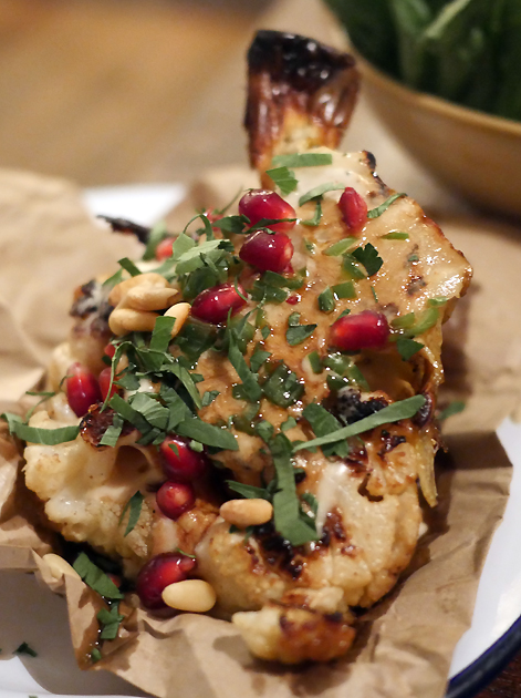 cauliflower shawarma side at berber and q shawarma bar