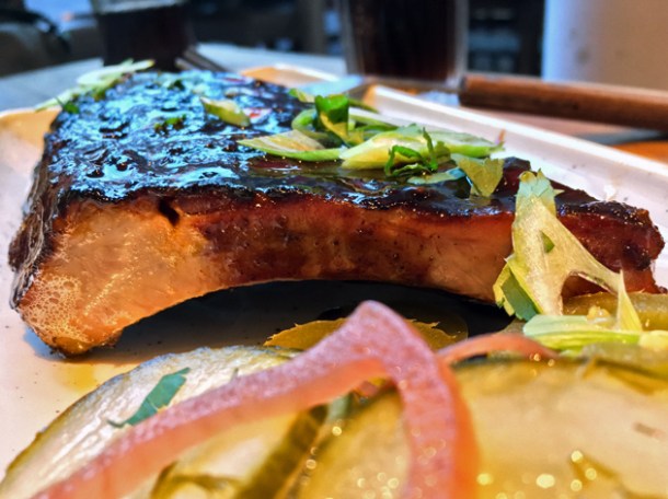 half rack pork baby back ribs at BBQ Whisky Beer at the grey horse kingston