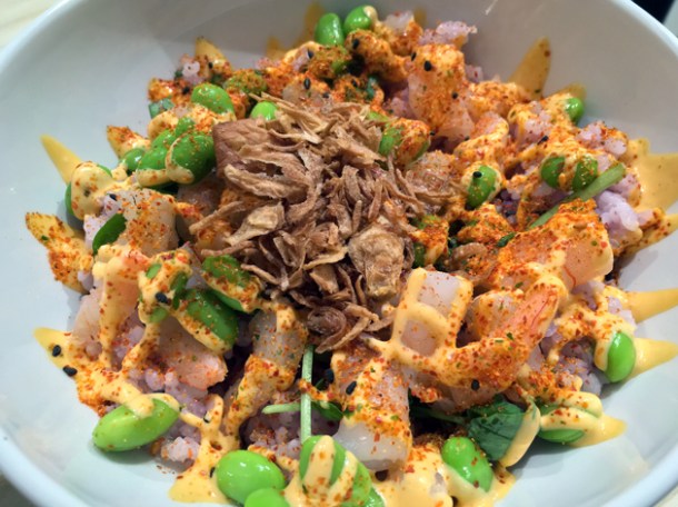 prawn poke at tombo soho