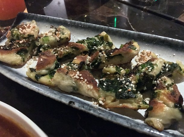 spring onion and kale pancakes at cha chaan teng london